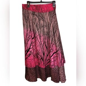 Iris Impressions Reversible Wrap Skirt OS NWOT Tree & Leopard | w/ Instructions